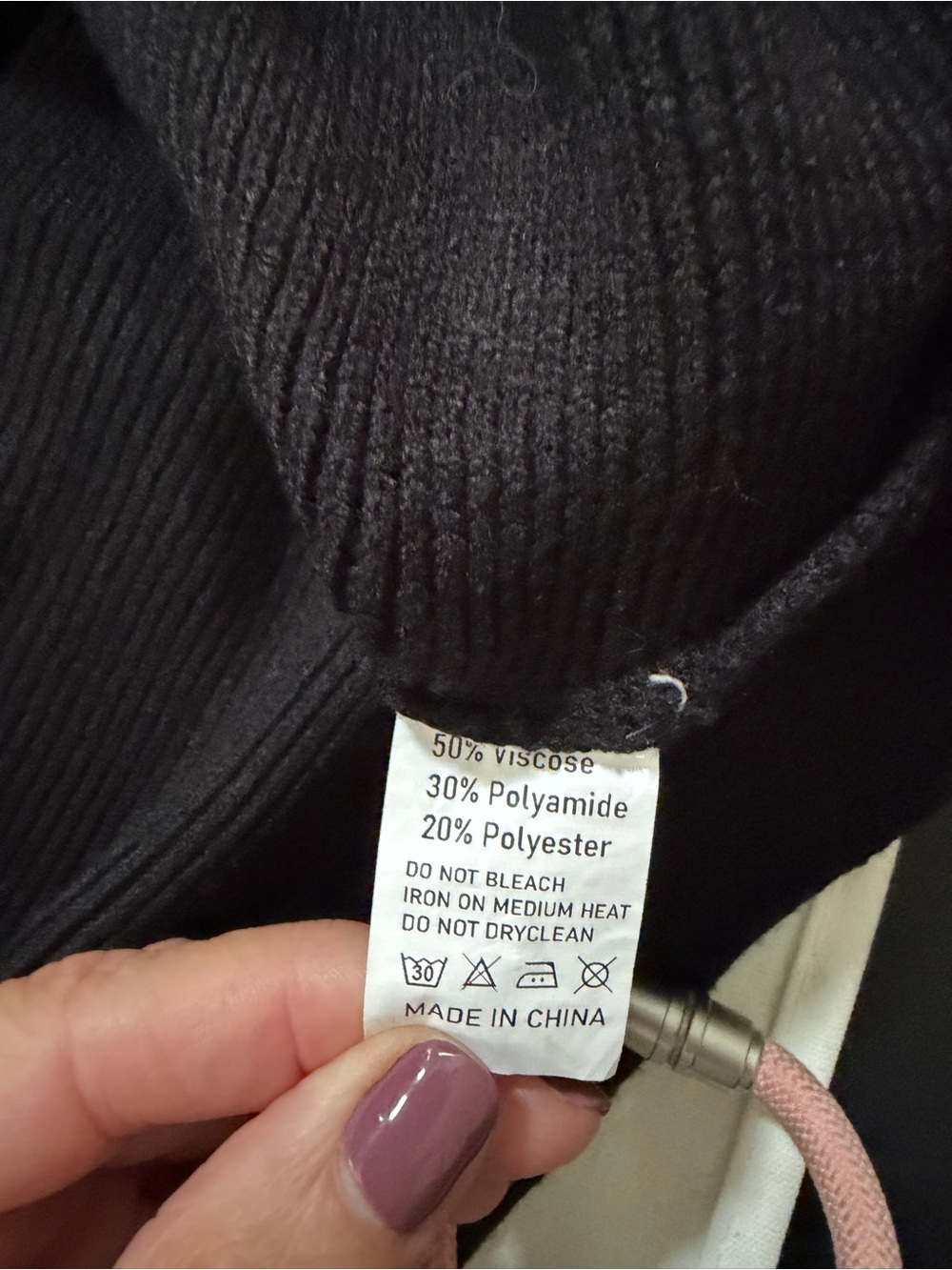 Black Rib Tunic Sweater - Picture 3 of 4